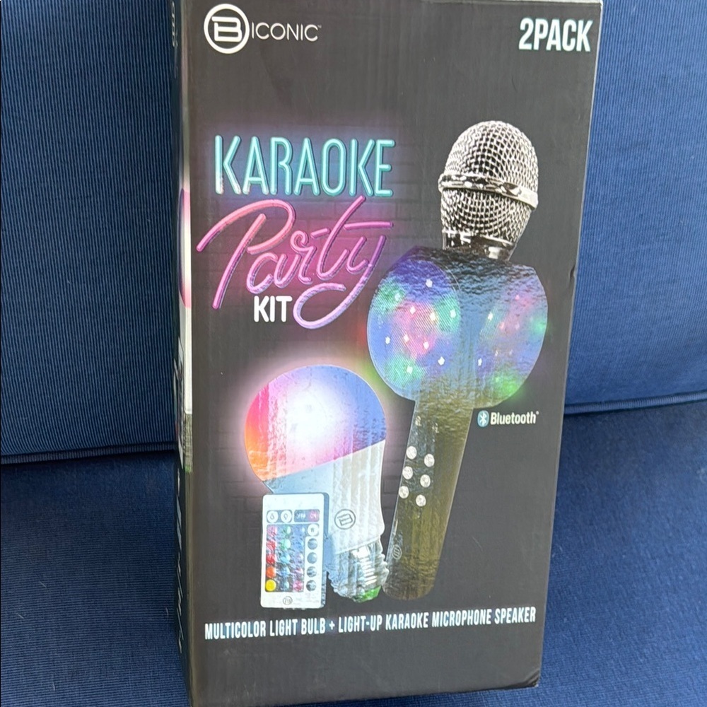 Karaoke Party Kit with Multicolor Light Bulb and Microphone